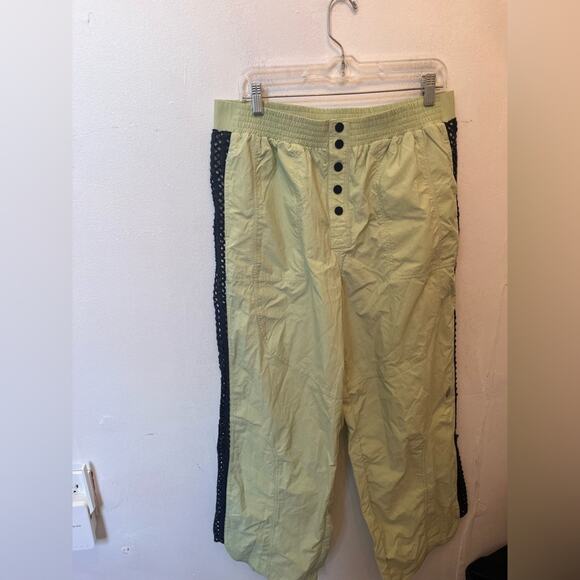 Free People Movement Lime Green Trousers Lacing Large Warmups - Picture 1 of 3